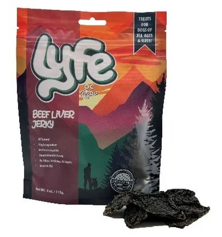 4oz OC Raw Lyfe Beef Liver Jerky - Treats